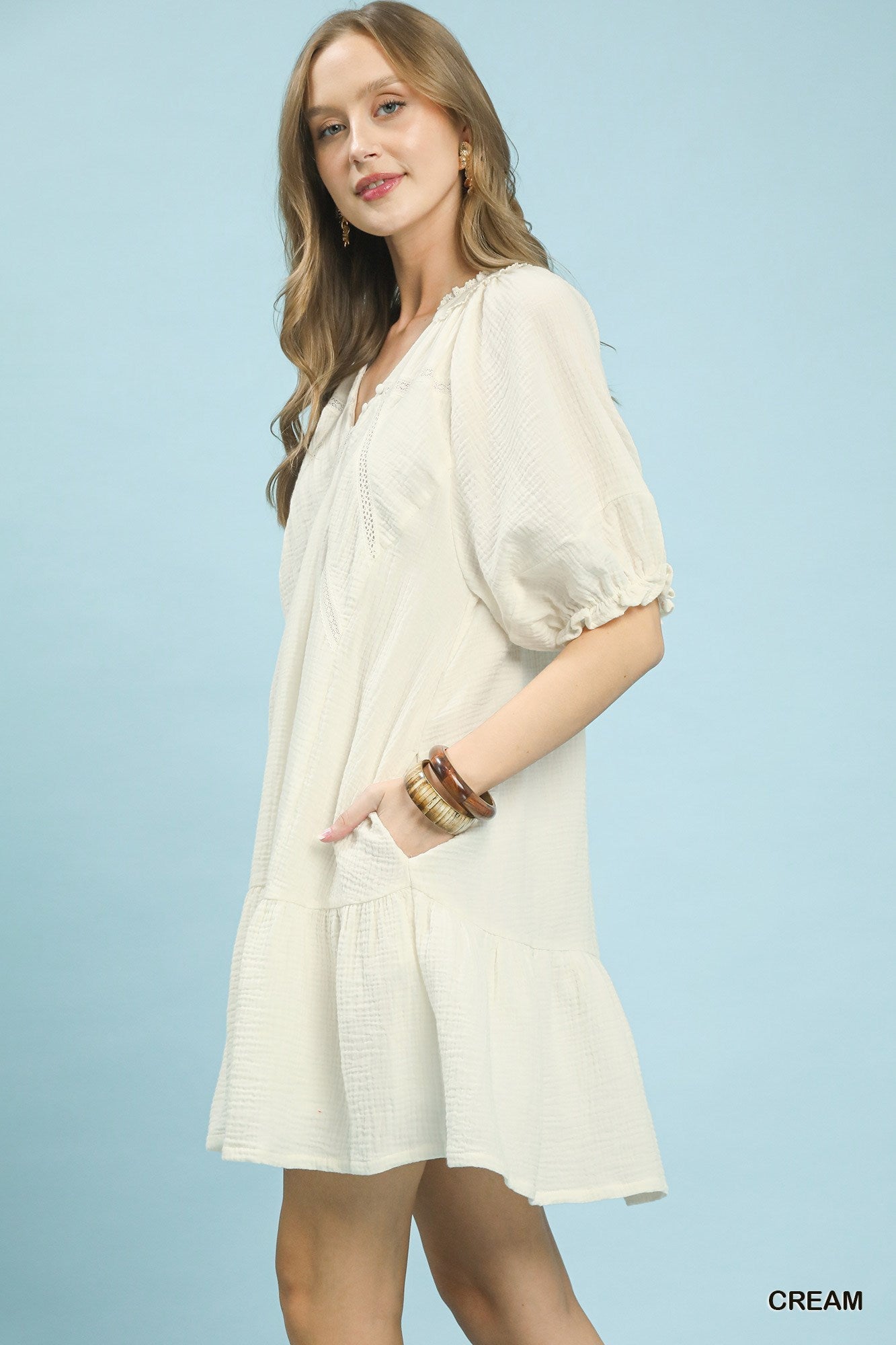 Umgee Cotton Gauze Mini Dress - PBNJ FASHIONS