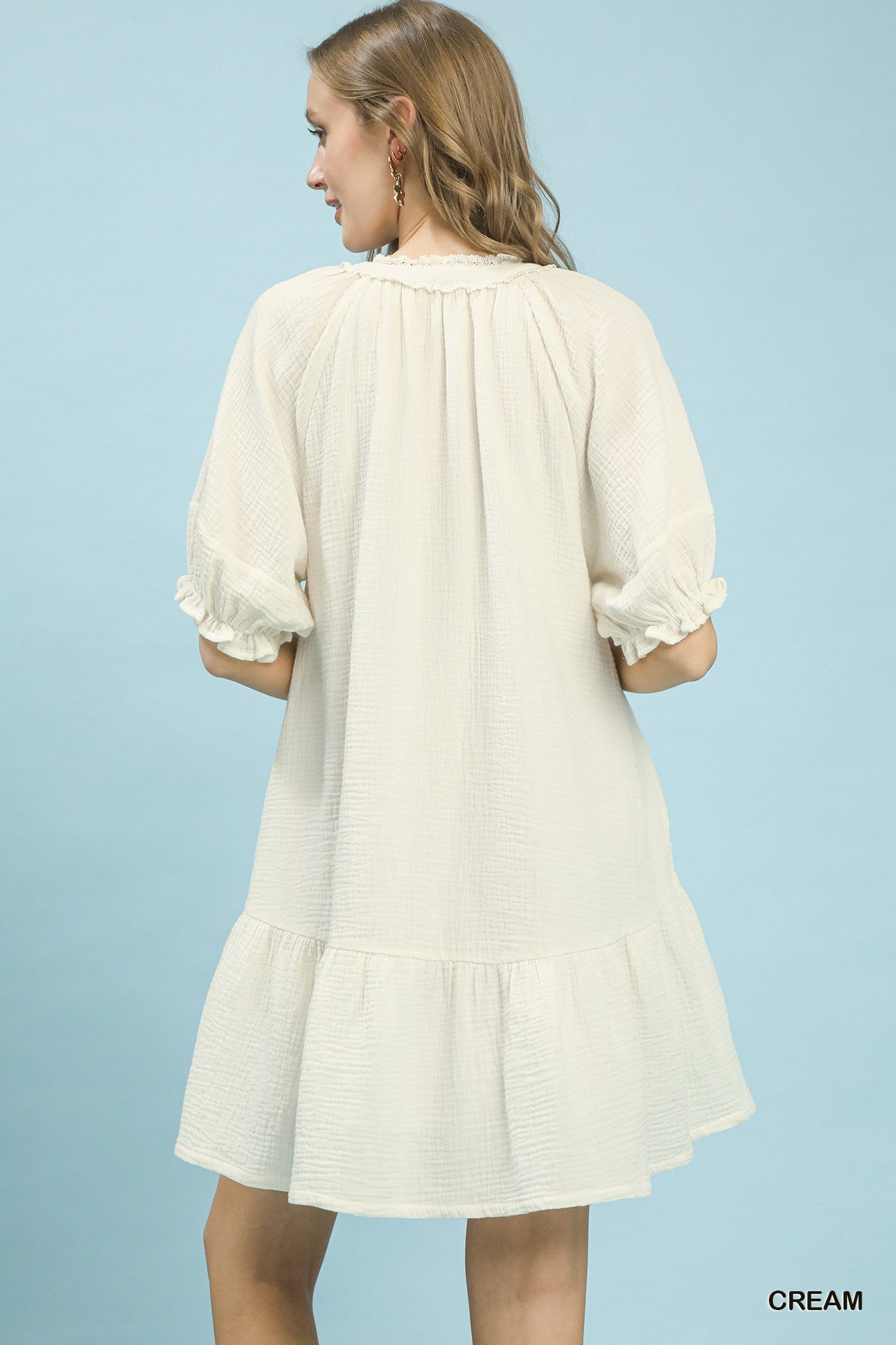 Umgee Cotton Gauze Mini Dress - PBNJ FASHIONS