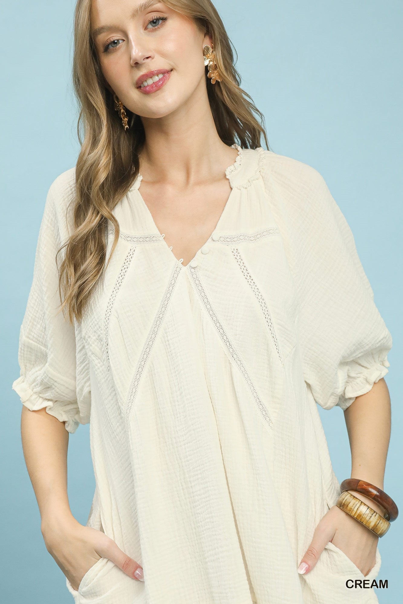 Umgee Cotton Gauze Mini Dress - PBNJ FASHIONS