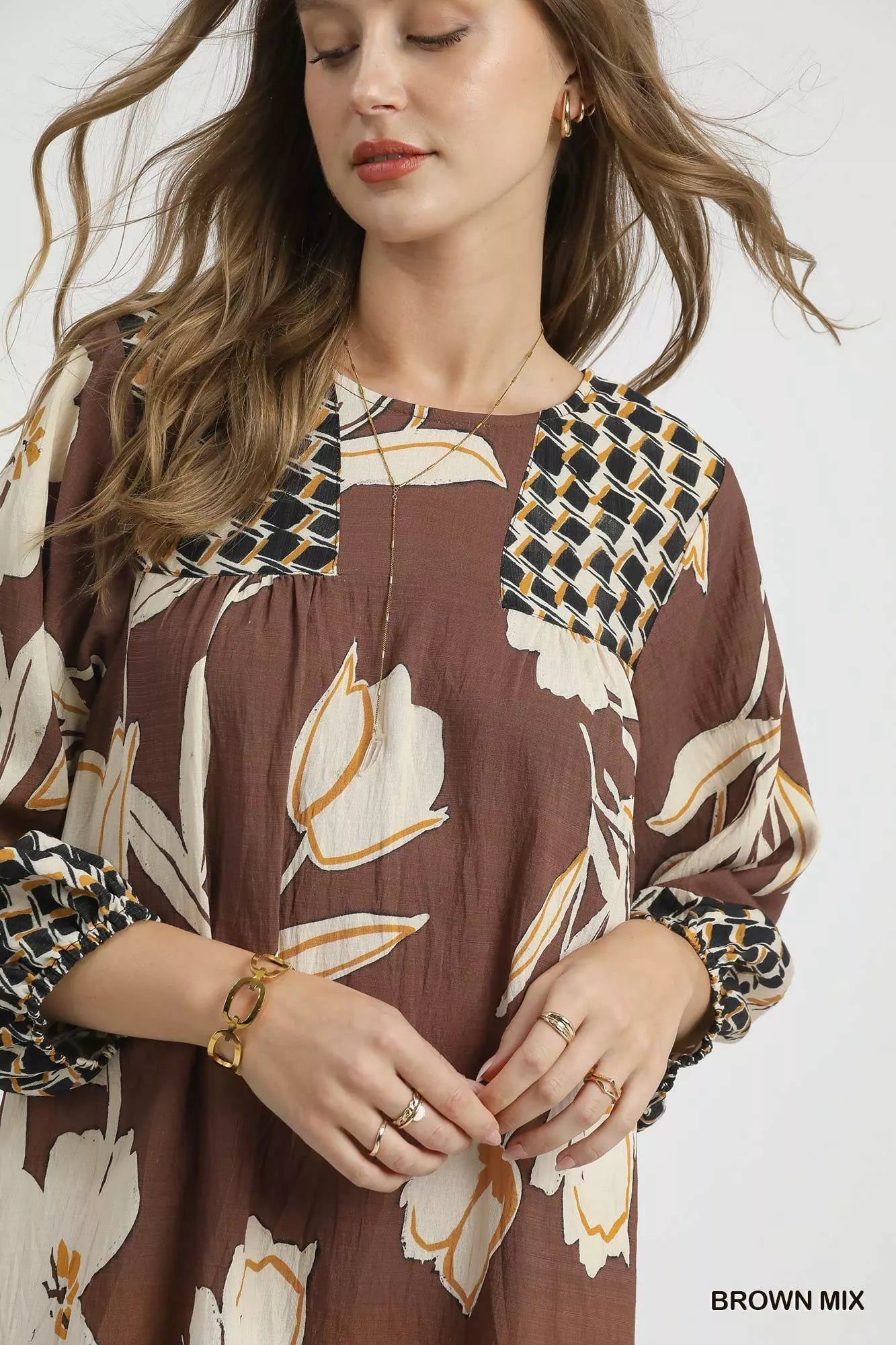 Umgee Floral High - Low Babydoll Dress - PBNJ FASHIONS