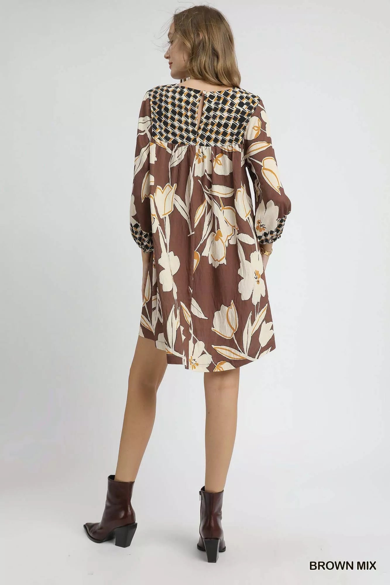 Umgee Floral High - Low Babydoll Dress - PBNJ FASHIONS