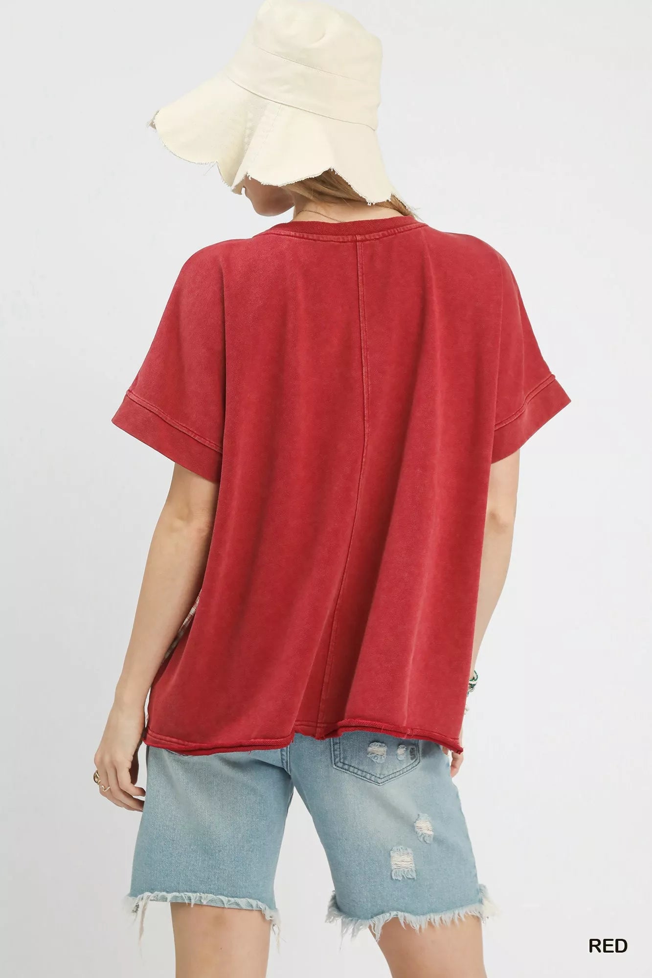Umgee Mineral Wash French Terry Top - PBNJ FASHIONS