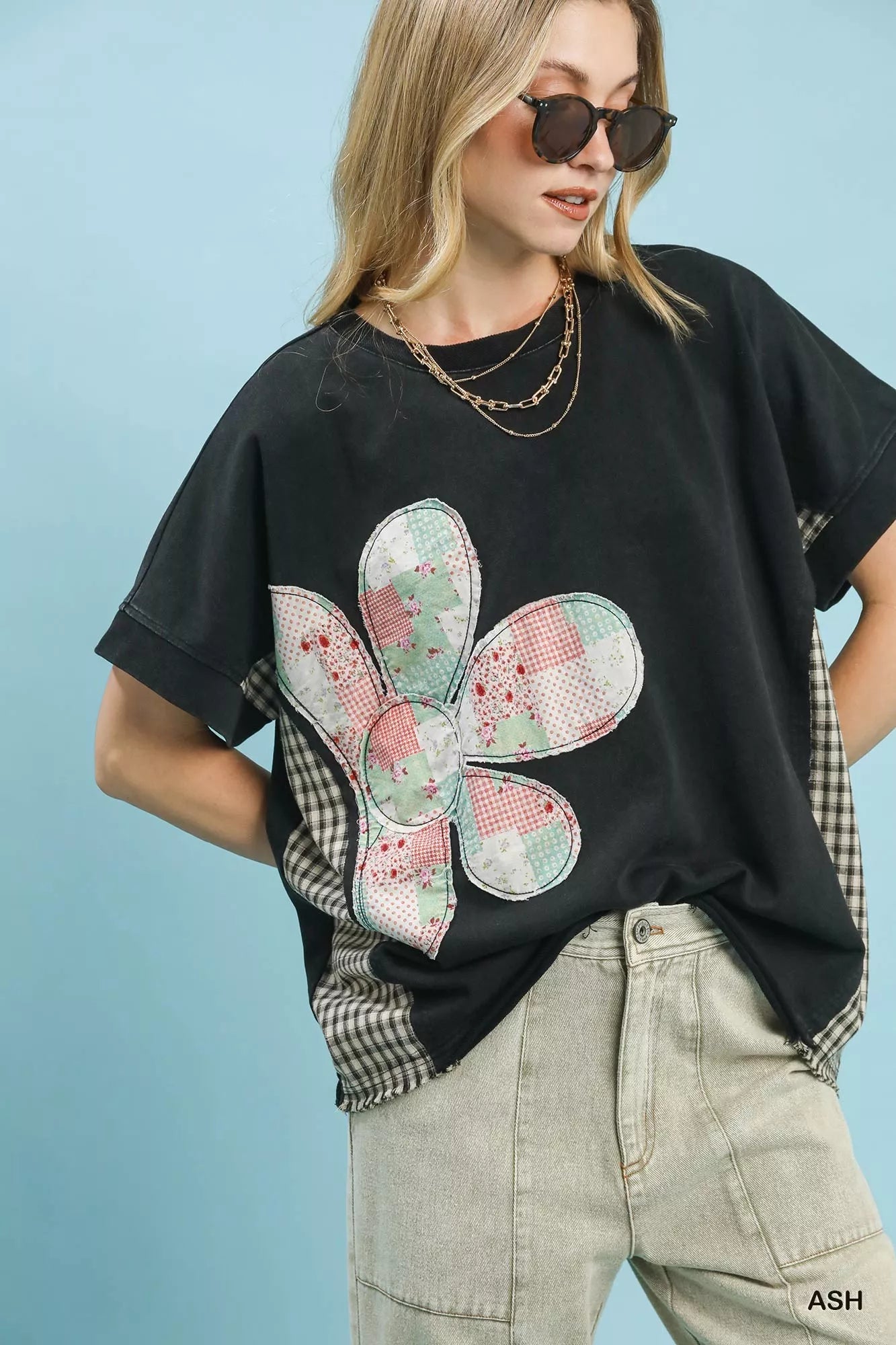 Umgee Mineral Wash French Terry Top - PBNJ FASHIONS
