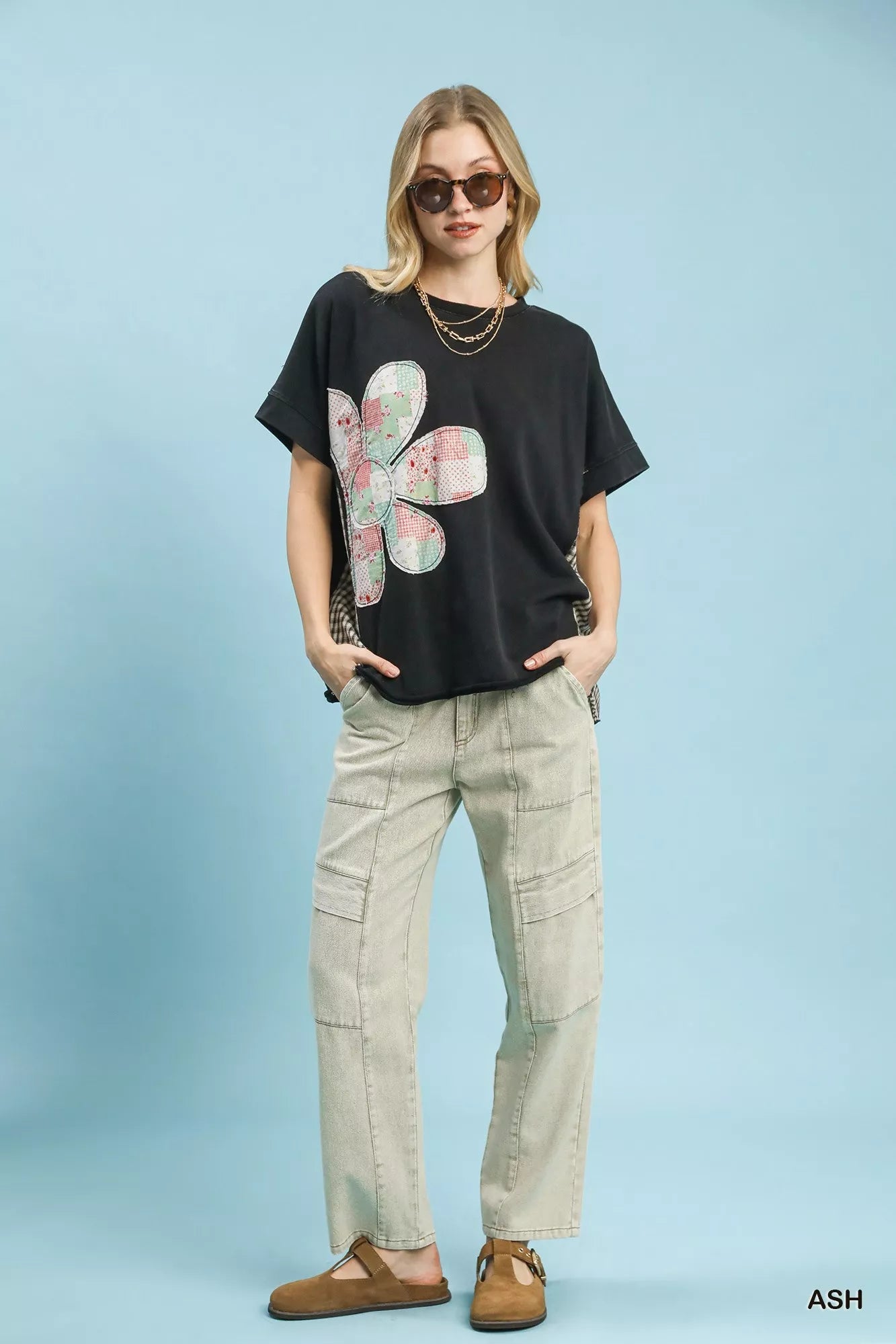 Umgee Mineral Wash French Terry Top - PBNJ FASHIONS