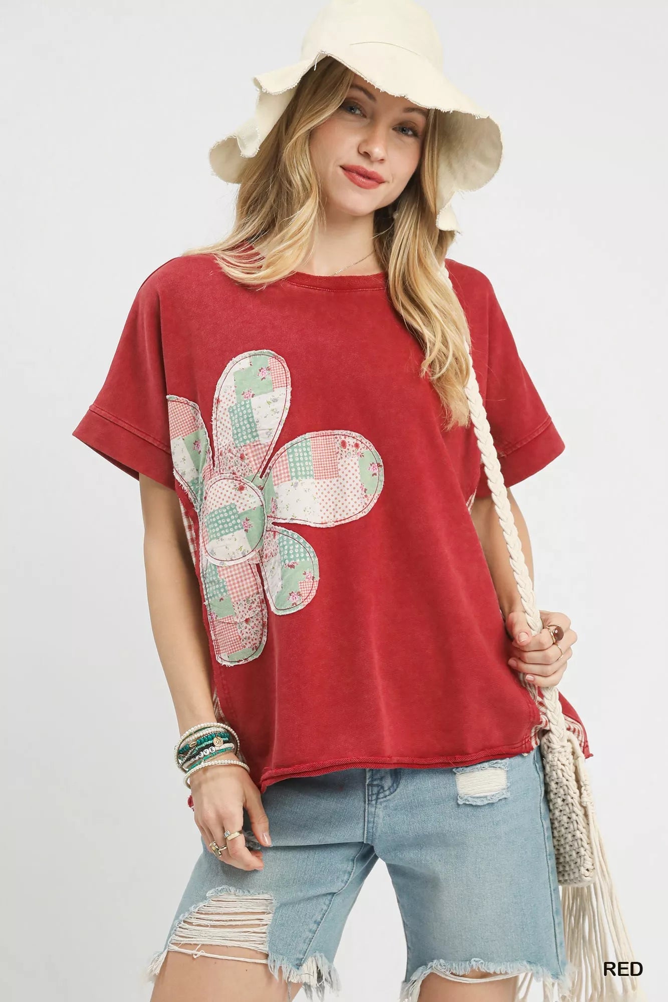 Umgee Mineral Wash French Terry Top - PBNJ FASHIONS