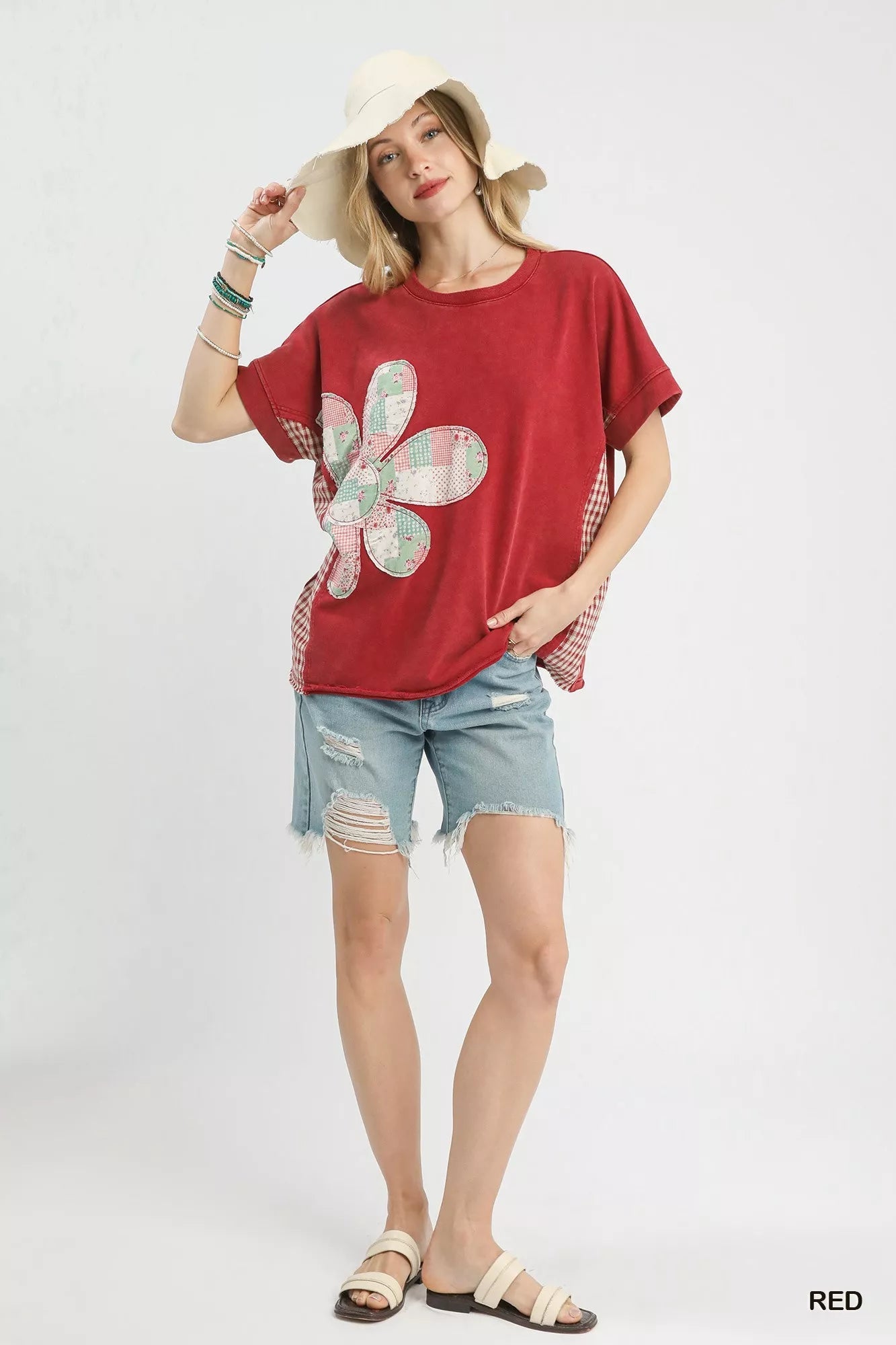 Umgee Mineral Wash French Terry Top - PBNJ FASHIONS