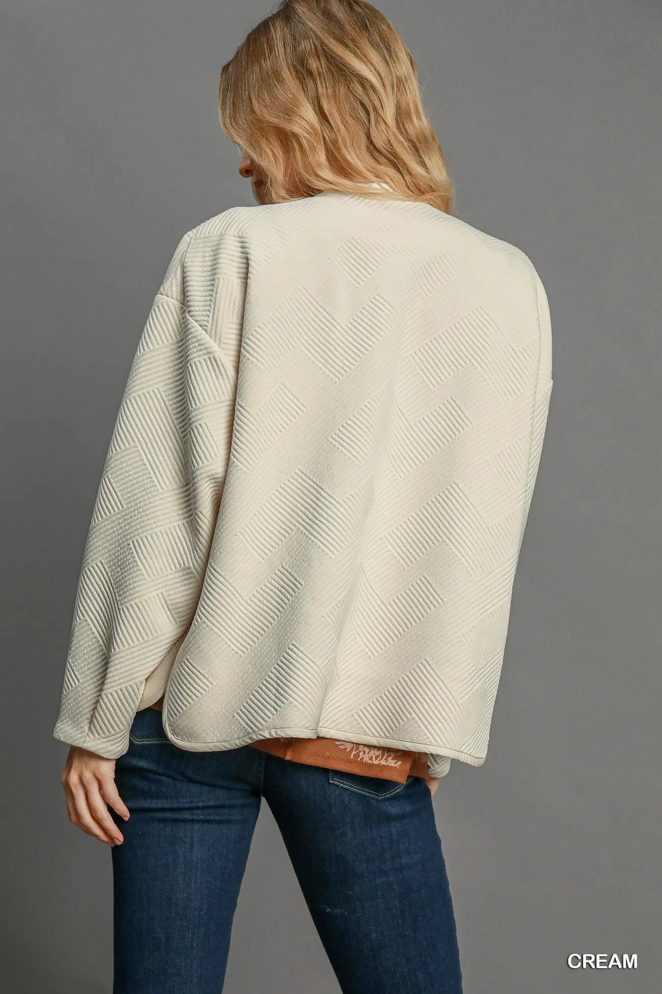 Umgee Textured Jacquard Jacket - PBNJ FASHIONS