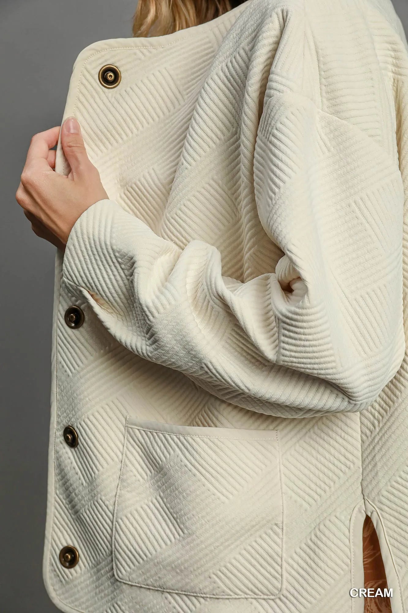 Umgee Textured Jacquard Jacket - PBNJ FASHIONS