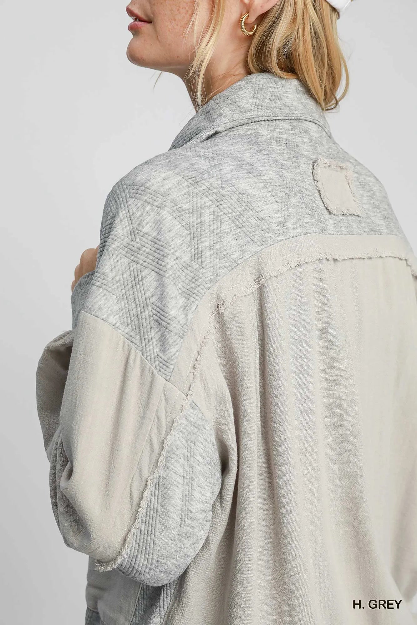 Umgee Two - Way Jacquard Zip - Up Jacket - PBNJ FASHIONS