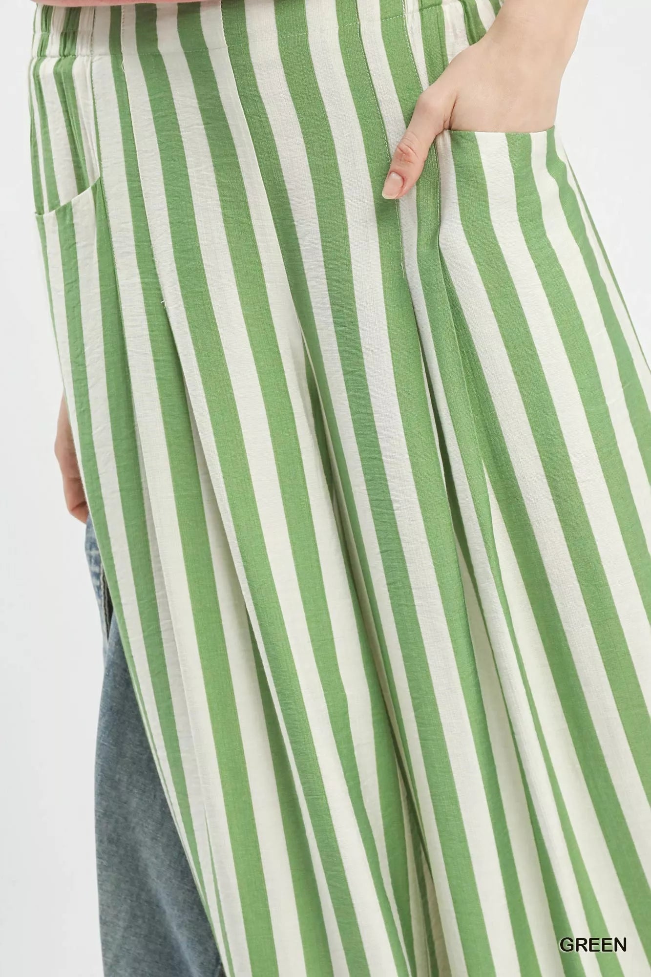 Umgee Vertical Stripe Wide Leg Pants - PBNJ FASHIONS