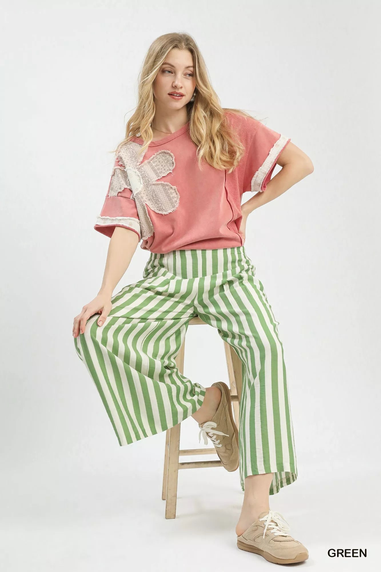 Umgee Vertical Stripe Wide Leg Pants - PBNJ FASHIONS