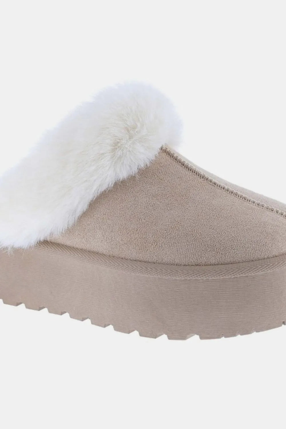 Weeboo Thick Bottom Fur Trim Snow Slippers - PBNJ FASHIONS