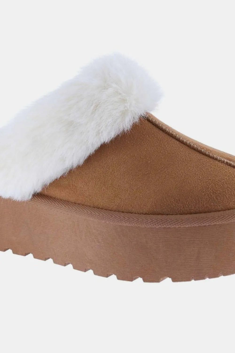 Weeboo Thick Bottom Fur Trim Snow Slippers - PBNJ FASHIONS