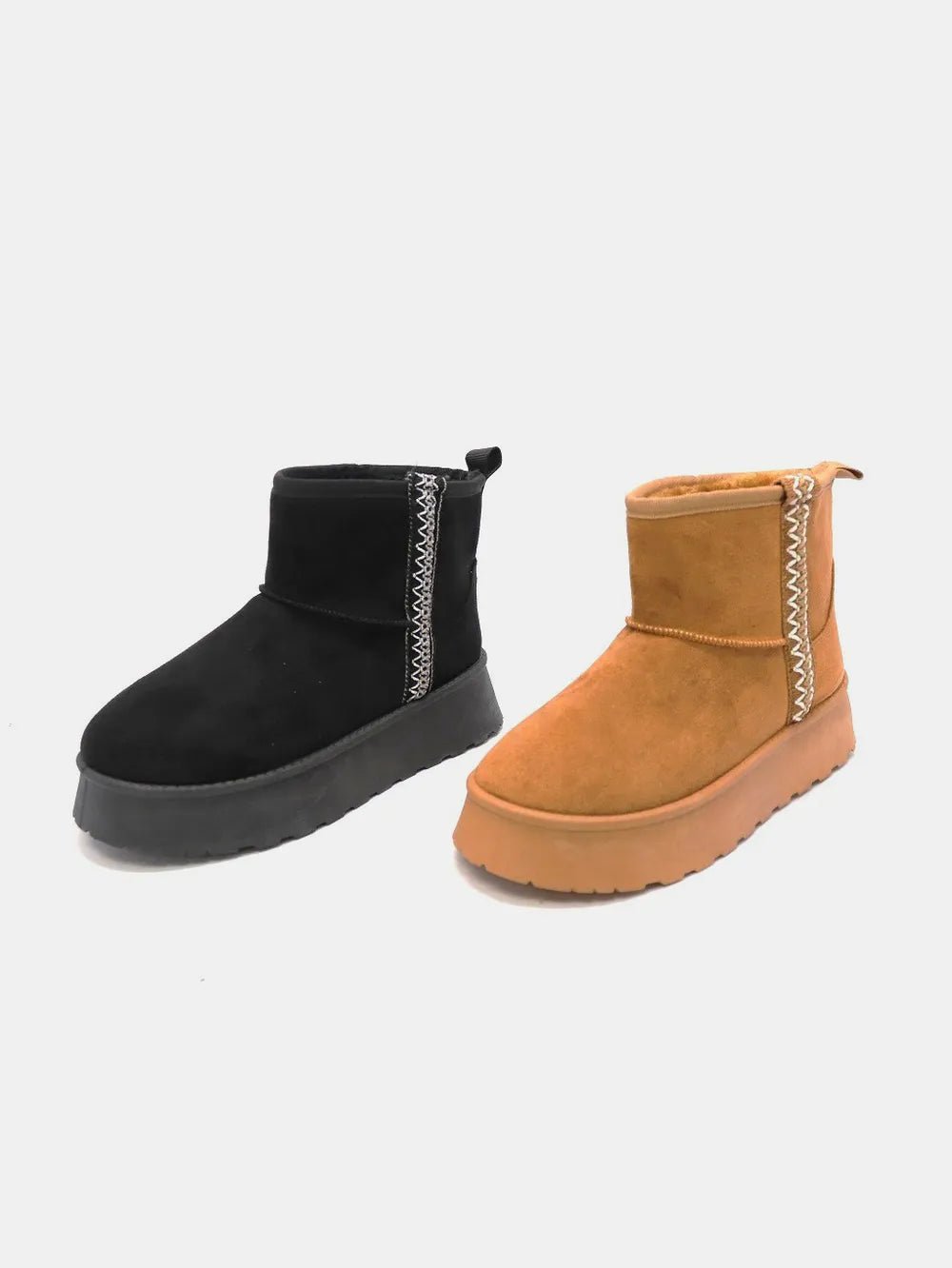 WILD DIVA Round Toe Platform Boots - PBNJ FASHIONS