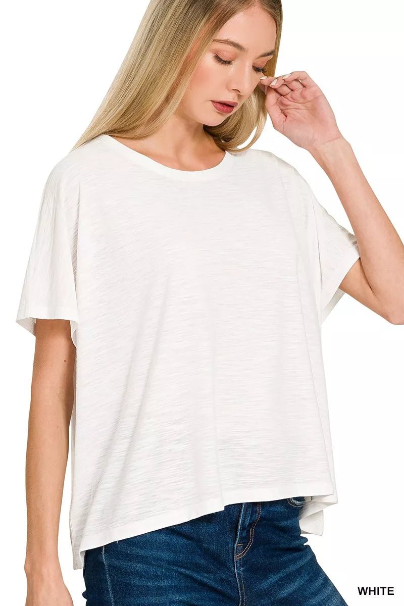 Zenana Round Neck Short Sleeve T-Shirt - PBNJ FASHIONS