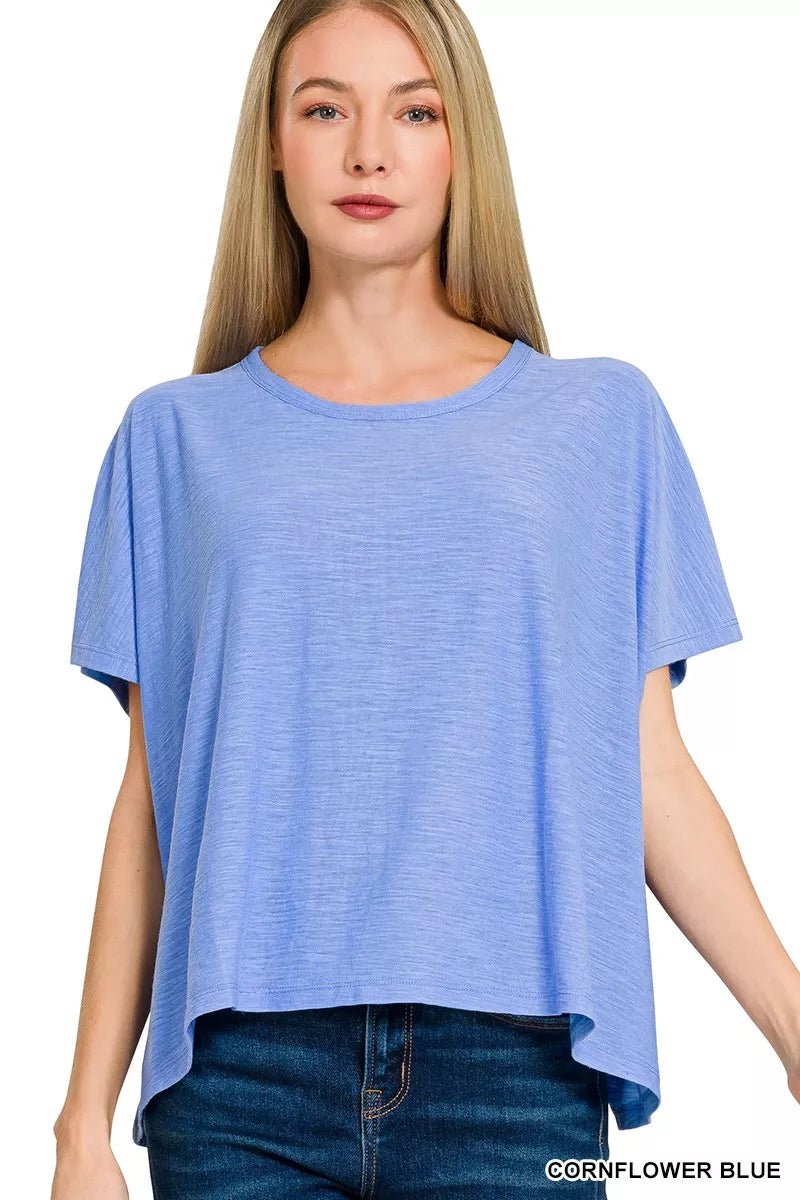 Zenana Round Neck Short Sleeve T-Shirt - PBNJ FASHIONS