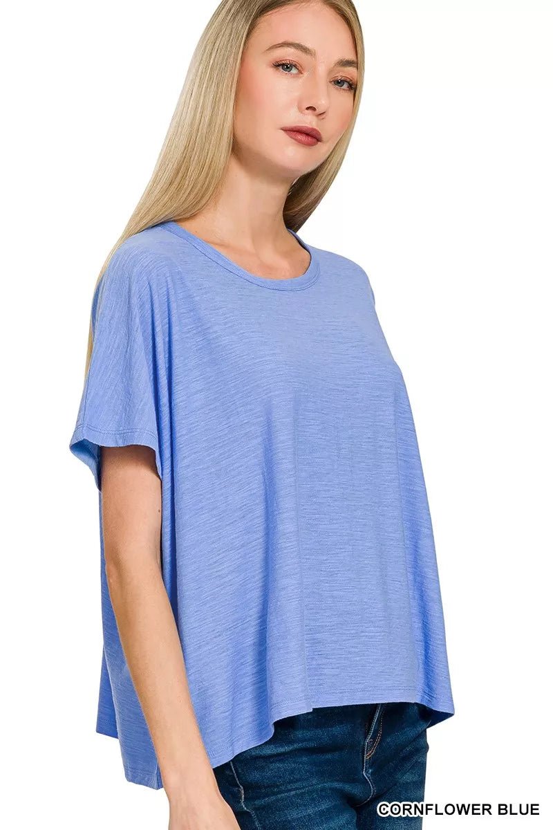 Zenana Round Neck Short Sleeve T-Shirt - PBNJ FASHIONS