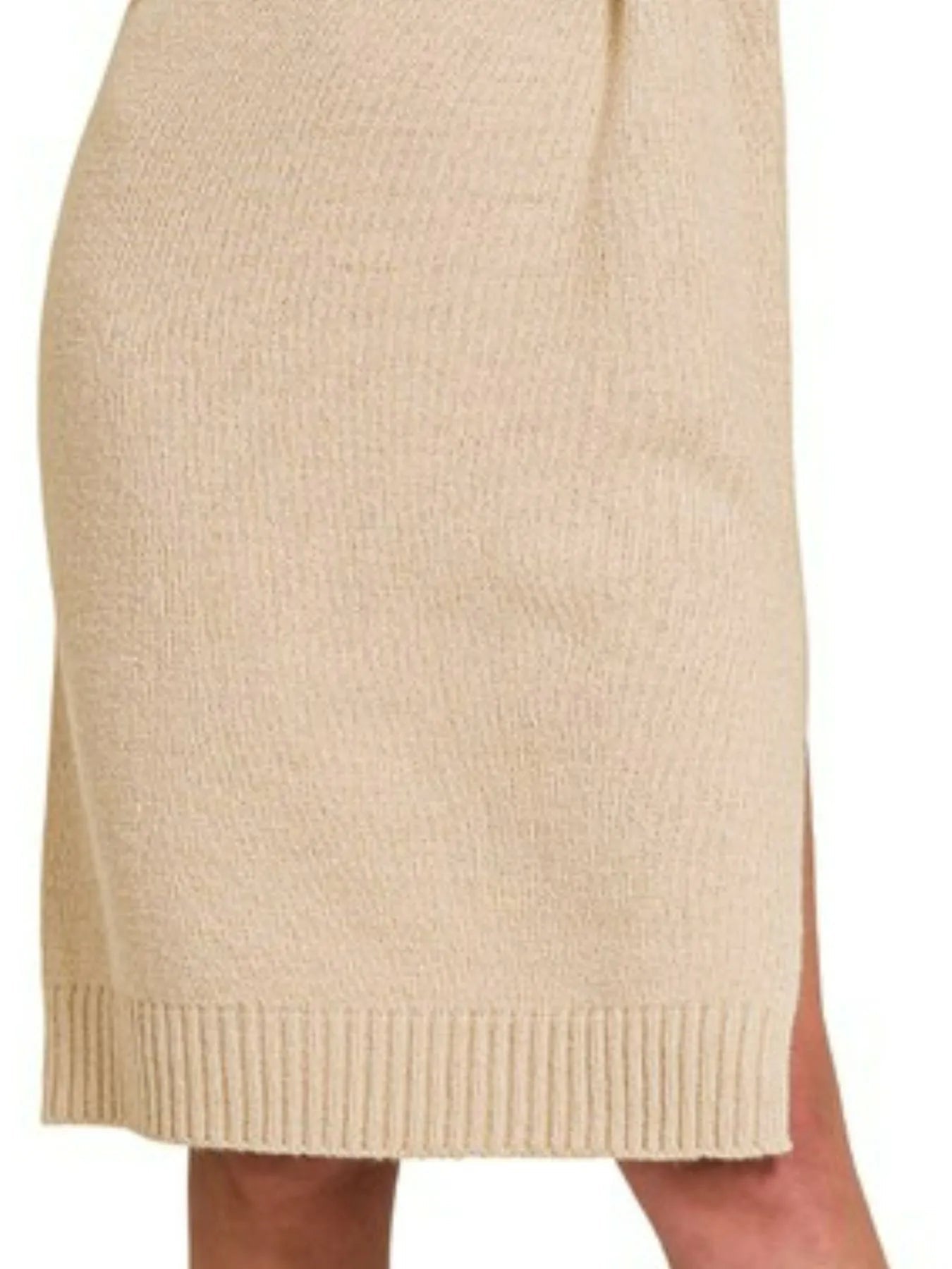 Zenana Turtle Neck Long Sleeve Midi Sweater Dress - PBNJ FASHIONS