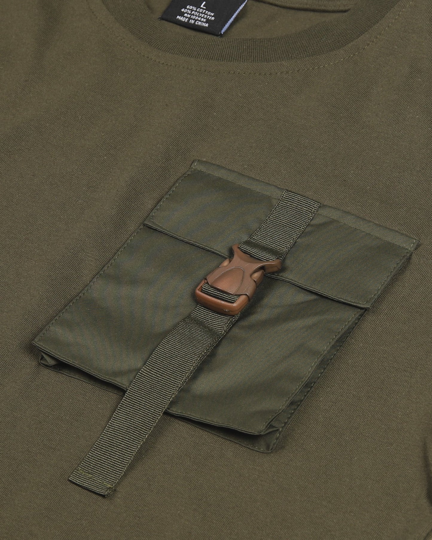 ZIMEGO Mens Chest Pocket T Shirts - Urban Hip Hop Streetwear Hipster Tshirts for Men-4